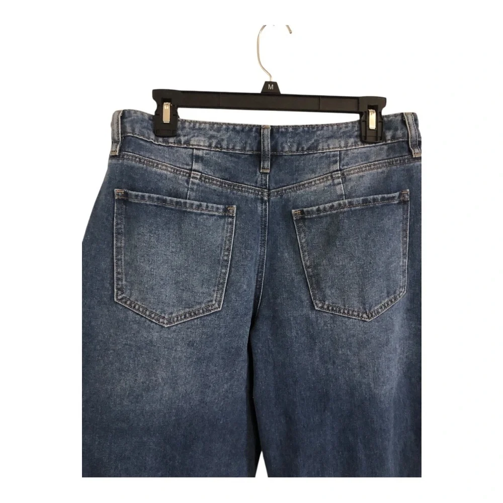 Ashley Mason loose fit cut off raw hem barrel jeans size 9/29 new - Picture 7 of 16